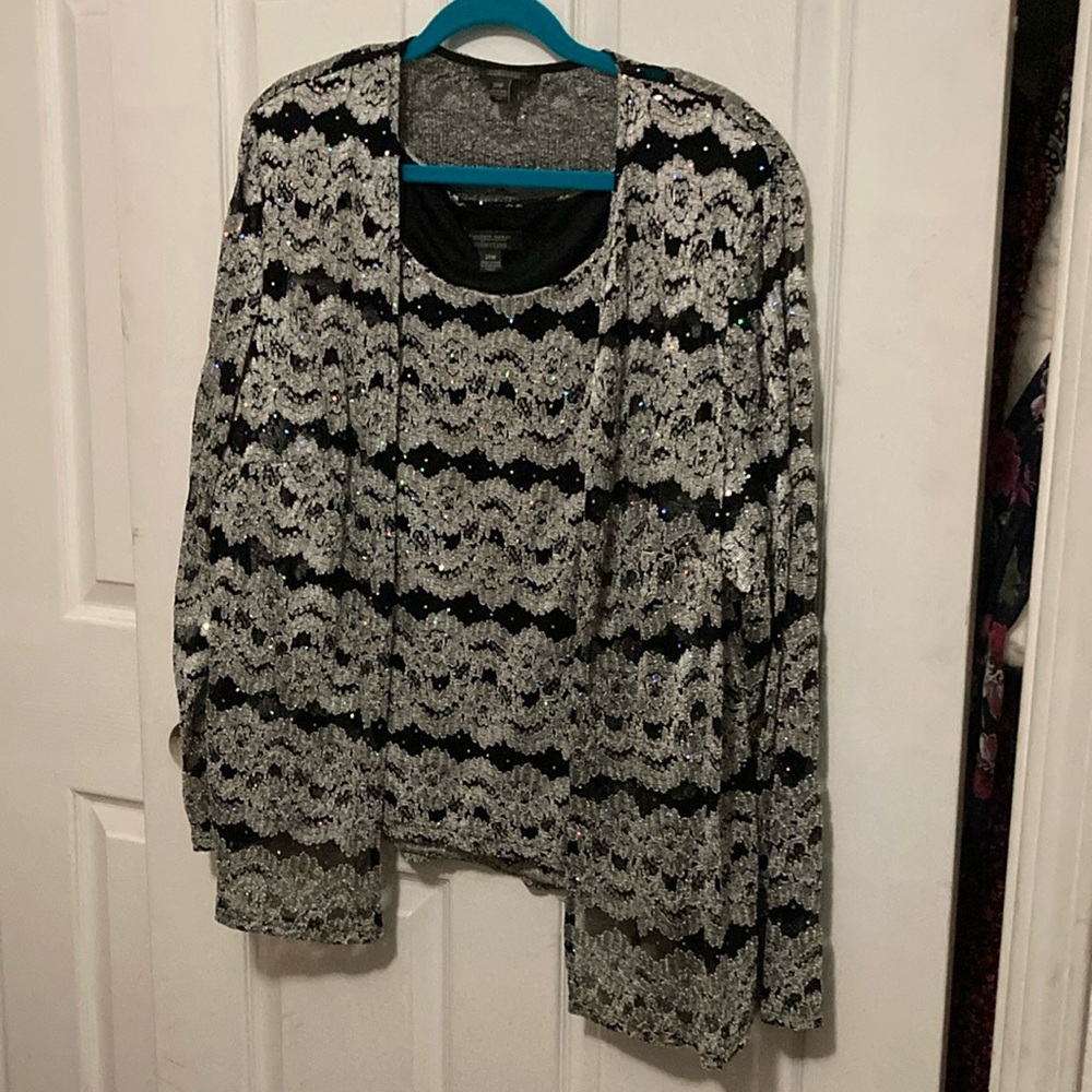 Evening 2 pc tank and cardi from DressBarn size 24